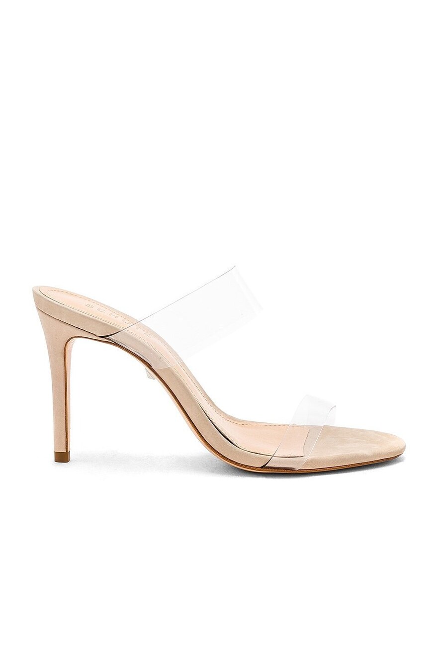 Schutz Ariella Heel in Transparente clear straps leather high heel slip-on